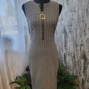 NWOT CK Princess Exposed Front Zipper Sheath Dress - Size 2